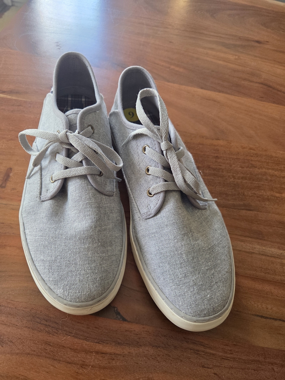 Ben Sherman Light Grey Canvas Boat Shoes